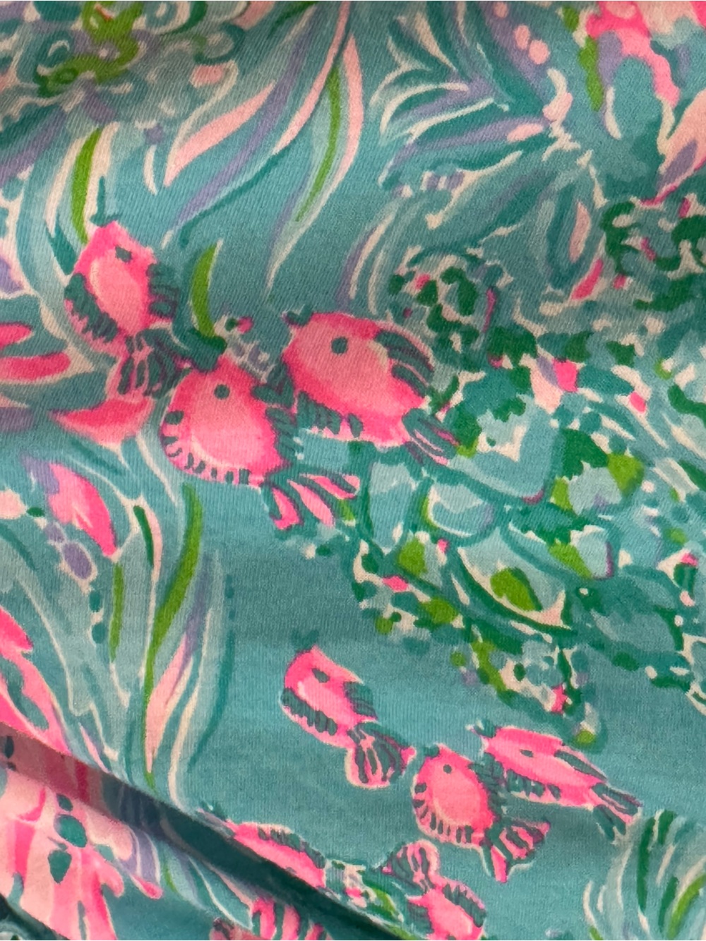Lilly Pulitzer Amalfi Swing Dress Blue/green and Pink Medium - Picture 9 of 9